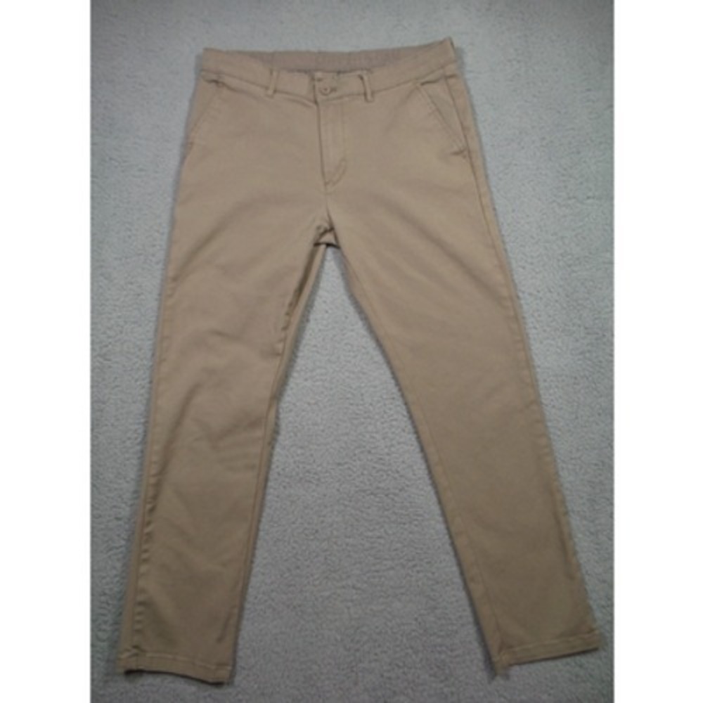Copper & Oak Pants Mens Size 33 x 32 Brown Chino Flex Comfort Stretch Straight
